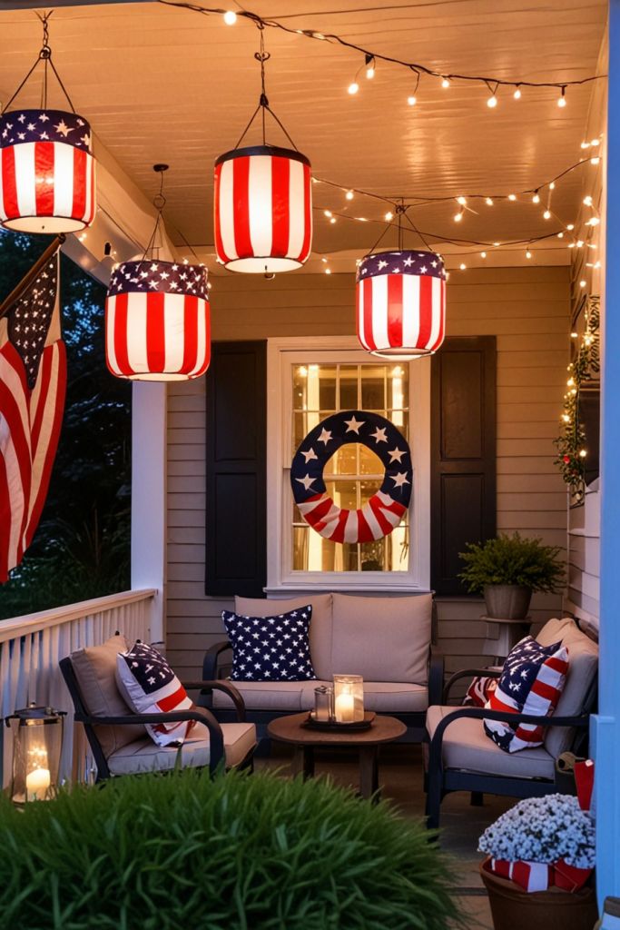 July 4th porch lights