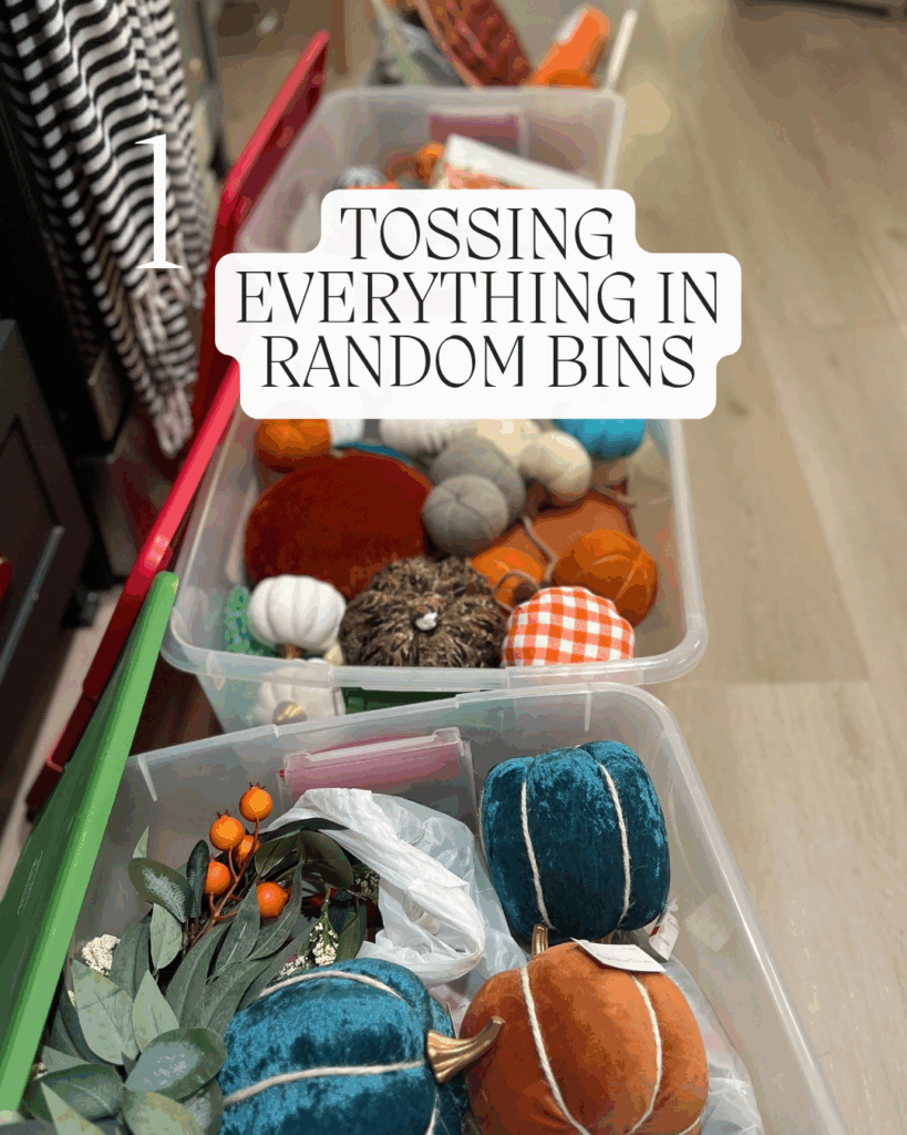 Storage Mistake #1: Tossing Everything in Random Bins