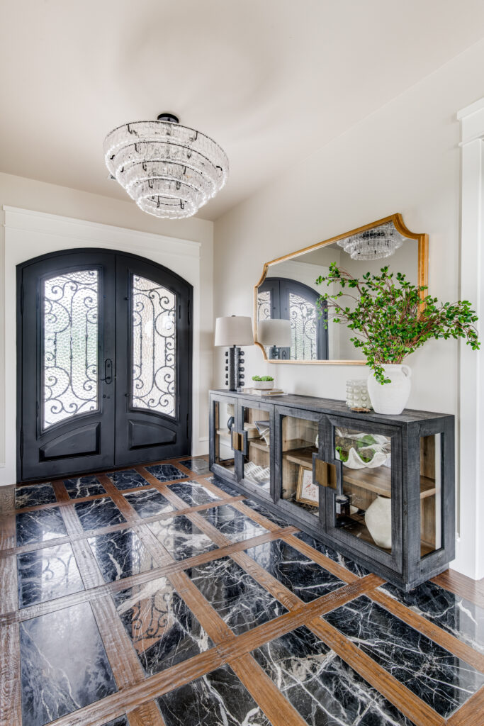 Black Iron Double Front Doors