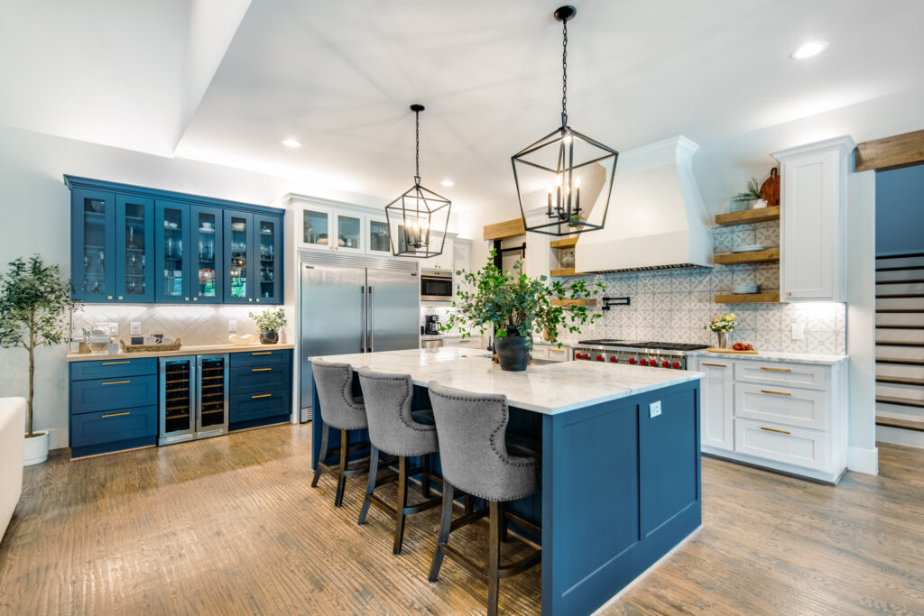 modern-farmhouse-blue-and-white-kitchen