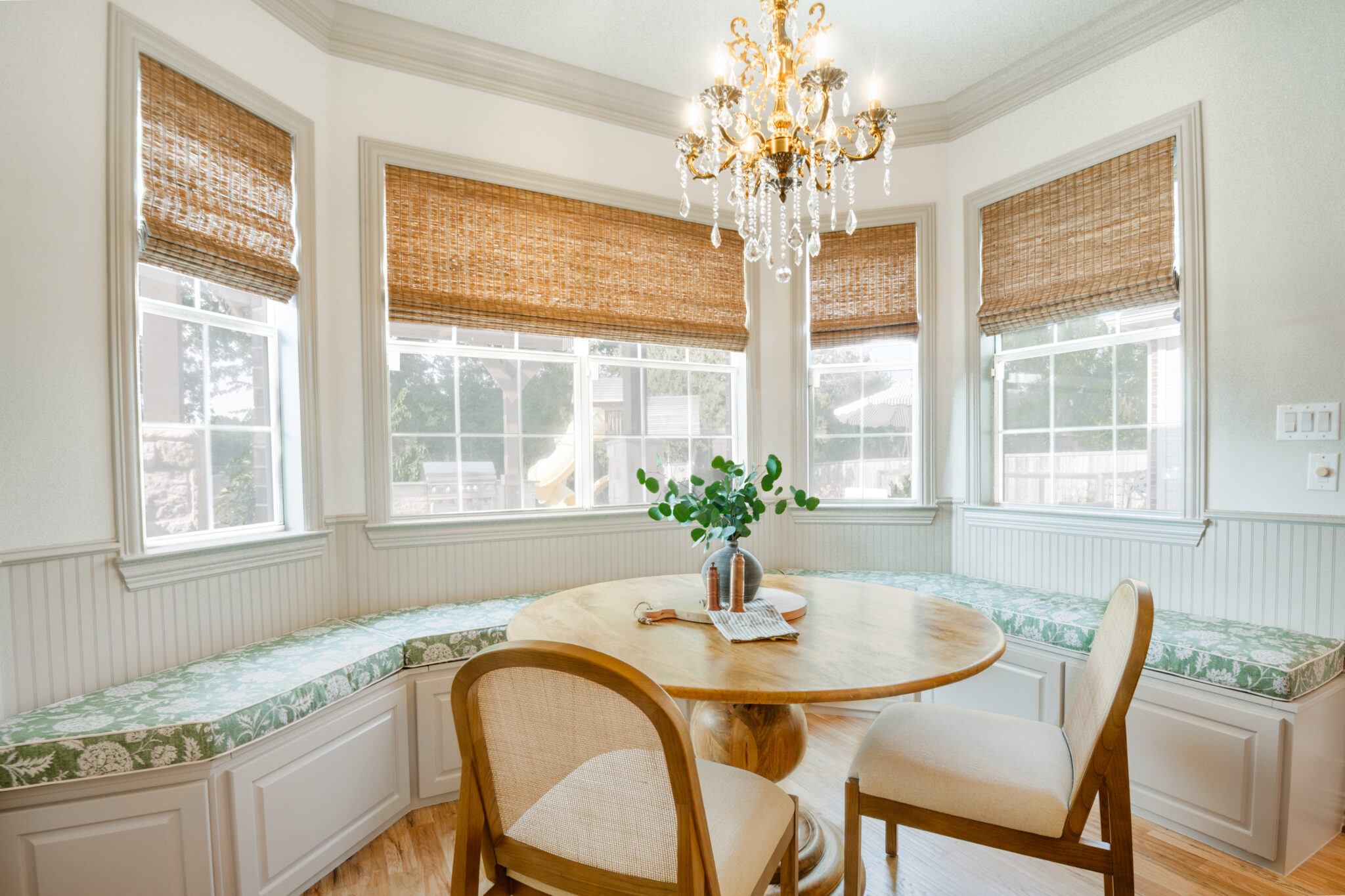 Breakfast nook with built-in seating